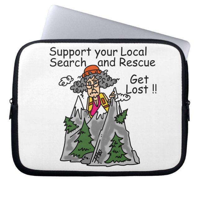 Funny Get Lost Laptop Sleeve (Front)