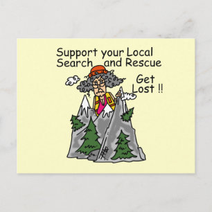 Funny Get Lost Postcard