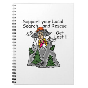 Funny Get Lost Spiral Notebook