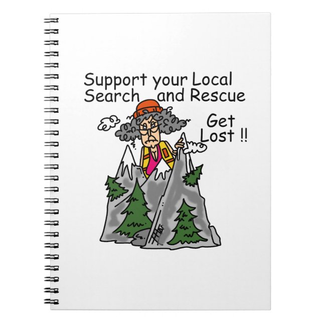 Funny Get Lost Spiral Notebook (Front)