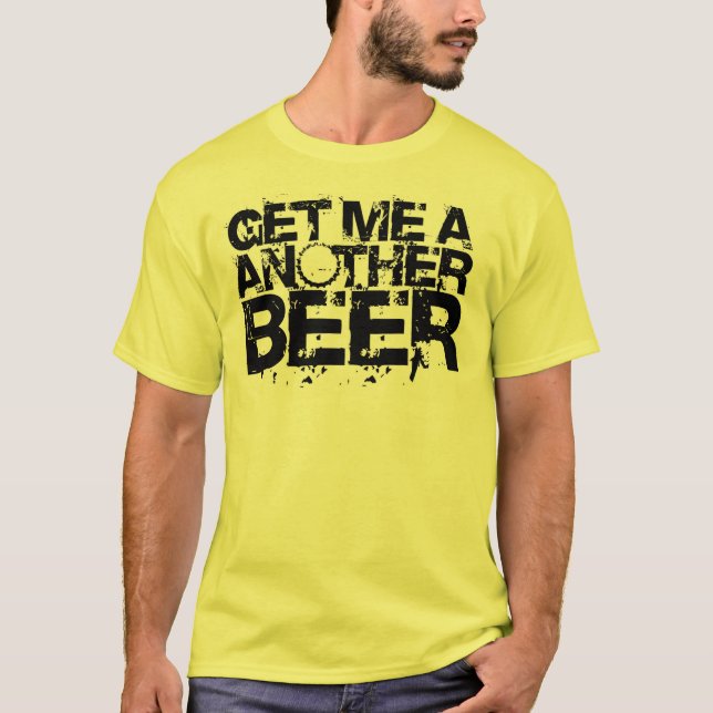 Funny "Get Me Another Beer" Bottlecap T-Shirt (Front)
