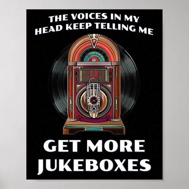 Funny Get More Jukeboxes For 1950s Vinyl Juke Box  Poster (Front)
