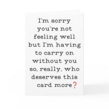 Funny Get Well card