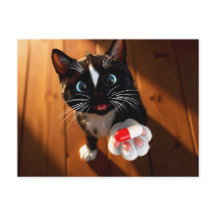 Funny Get Well Card | Cat Delivers Your Pill