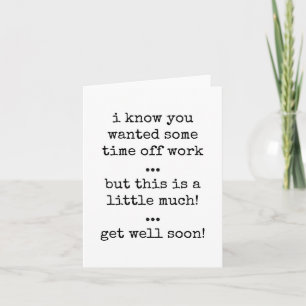 Funny Get Well Card, Get Better Soon Card