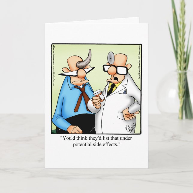 Funny Get Well Greeting Card (Front)