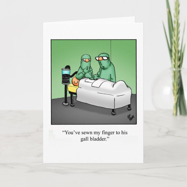 Funny Get Well Greeting Card (Front)