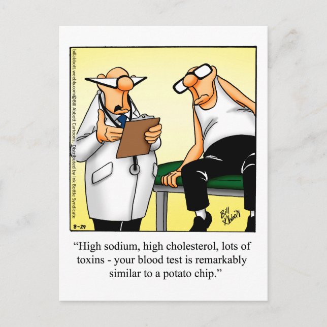 Funny Get Well Humour Postcard (Front)