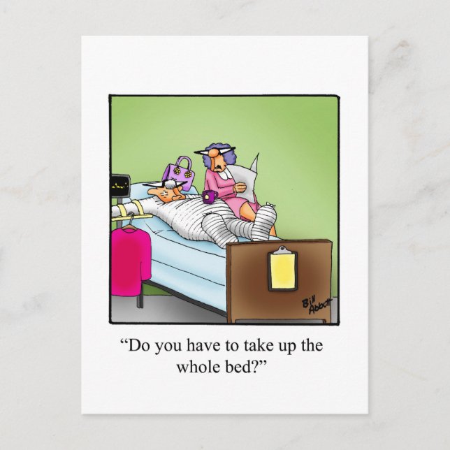 Funny Get Well Humour Postcard  (Front)