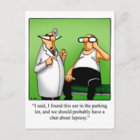 Funny Get Well Humour Postcard