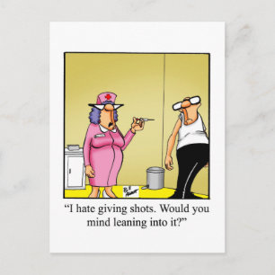 Funny Get Well Humour Postcard