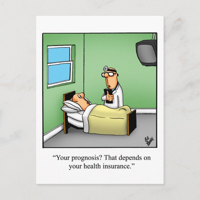 Funny Get Well Humour Postcard (Front)