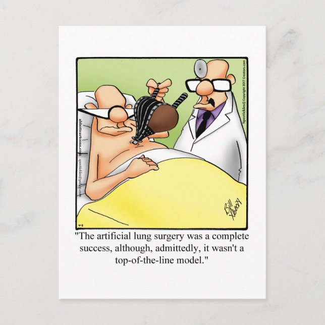 Funny Get Well Humour Postcard  (Front)