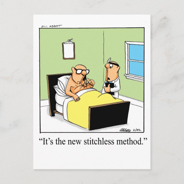 Funny Get Well Humour Postcard (Front)