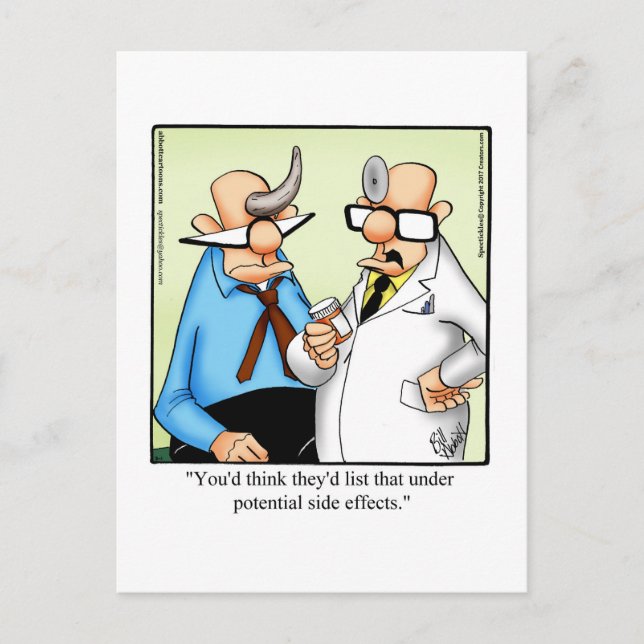 Funny Get Well Humour Postcard  (Front)