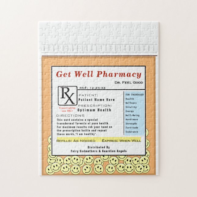 Funny Get Well  Jigsaw Puzzle (Vertical)