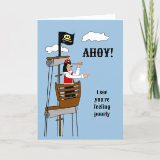 Funny Get Well Pirate for Boss Coworker Colleague  Card