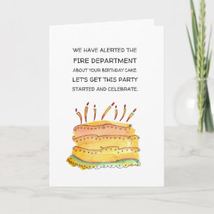 Funny Getting Old Birthday Candles and Cake Card
