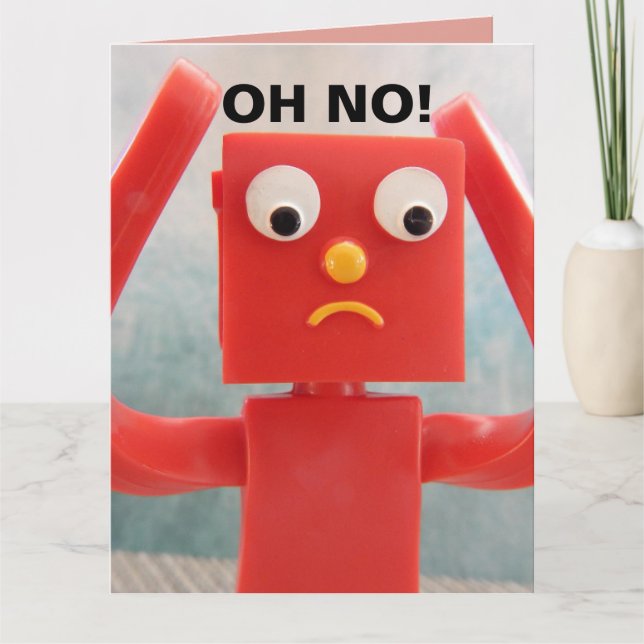 FUNNY GETTING OLDER OH NO! RUBBER MAN BIG CARD (Front)