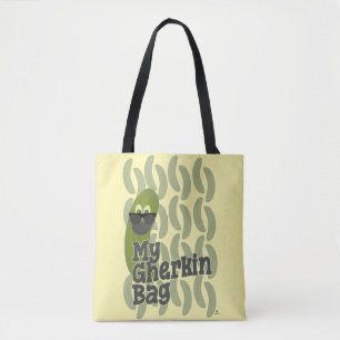 Funny Gherkin Fashion Parody Design Tote Bag