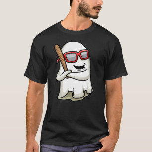 Funny Ghost Baseball Player Bat Sports Halloween M T-Shirt
