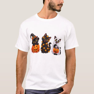 Funny Ghost Black Cat Halloween – Cute Spooky Cat T-Shirt