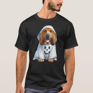 Funny Ghost Bloodhound Dog Lover Halloween Costume T-Shirt