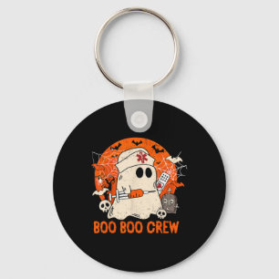 Funny Ghost Boo Boo Crew Halloween Nurse Nursing G Key Ring