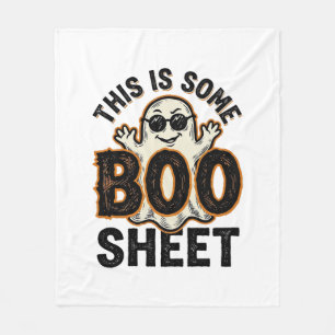 Funny Ghost Boo Sheet Vintage Halloween Shirt Desi Fleece Blanket