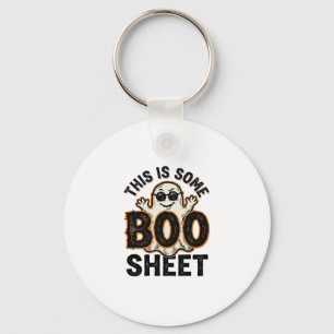 Funny Ghost Boo Sheet Vintage Halloween Shirt Desi Key Ring