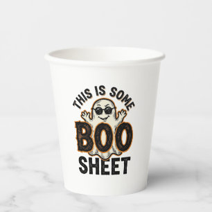 Funny Ghost Boo Sheet Vintage Halloween Shirt Desi Paper Cups