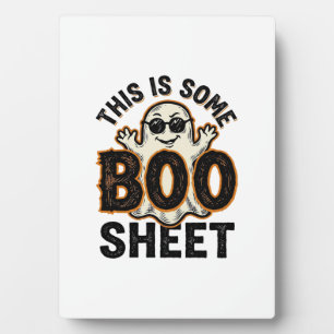 Funny Ghost Boo Sheet Vintage Halloween Shirt Desi Plaque