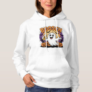 Funny Ghost "Boosch" Halloween Design Hoodie