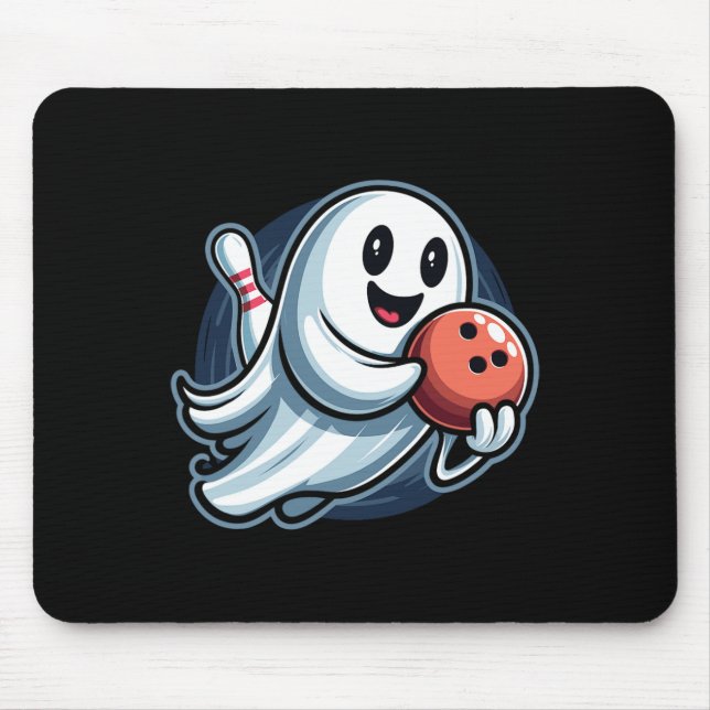 Funny Ghost Bowling Crew  Mouse Pad (Front)