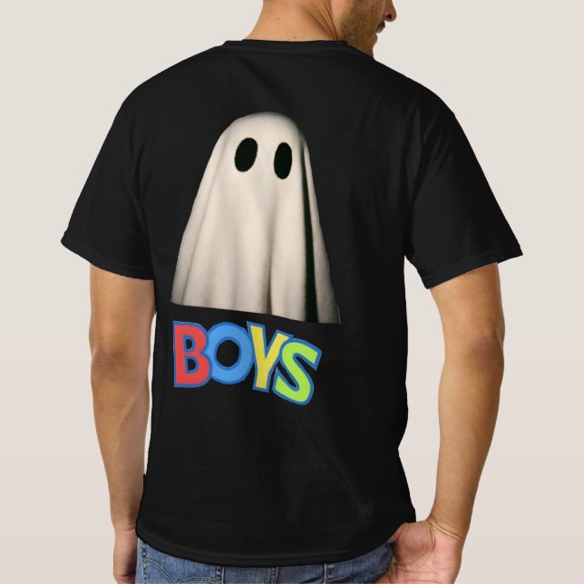 Funny Ghost Boys T-Shirt – Spooky Cute Halloween (Back)