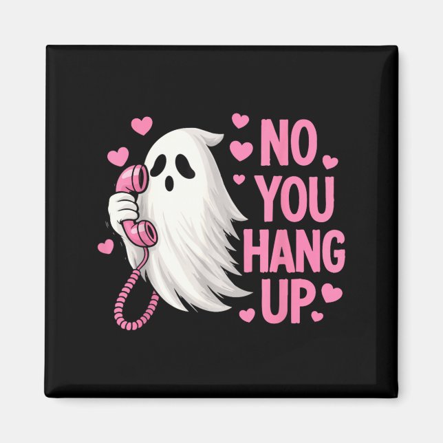 Funny Ghost Calling Halloween Scary Costume Hang Magnet (Front)