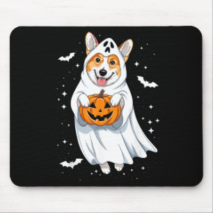 Funny Ghost Corgi Lovers Spooky Halloween Costume Mouse Pad