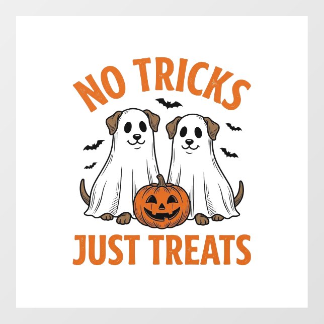 Funny Ghost Dog Halloween No Tricks Just Treats De (Sheet)