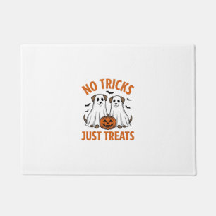 Funny Ghost Dog Halloween No Tricks Just Treats De Doormat
