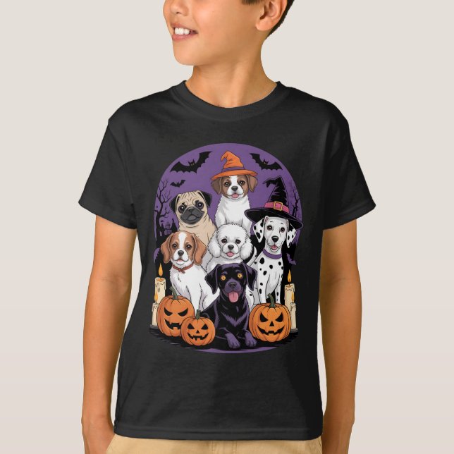Funny Ghost Dog Halloween Shirt Halloween Dog Long (Front)