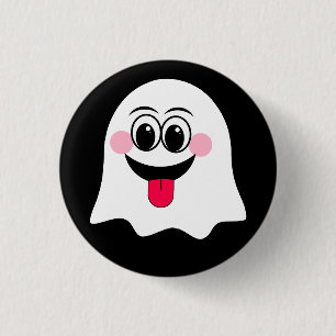 Funny Ghost emoji! 3 Cm Round Badge