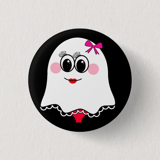 Funny Ghost emoji! 3 Cm Round Badge (Front)
