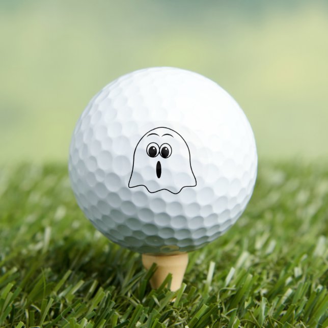 Funny Ghost emoji! Golf Balls (Insitu Tee)
