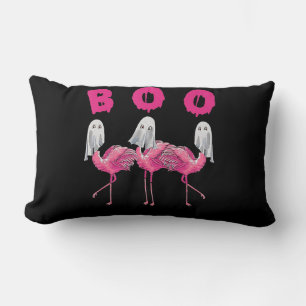 Funny Ghost Flamingo Boo Halloween Costume Gifts Lumbar Cushion