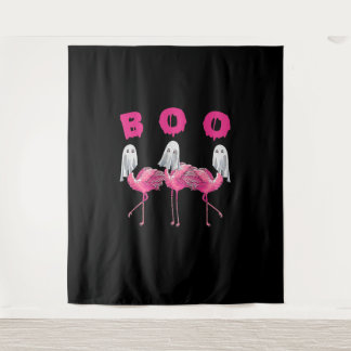 Funny Ghost Flamingo Boo Halloween Costume Gifts Tapestry