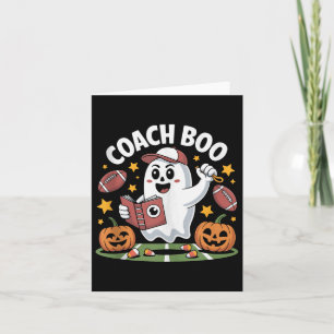 Funny Ghost Football Coach Halloween Design For Sp Card