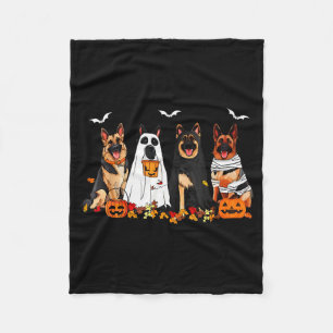 Funny Ghost German Shepherd Halloween Dog Mum Dog Fleece Blanket