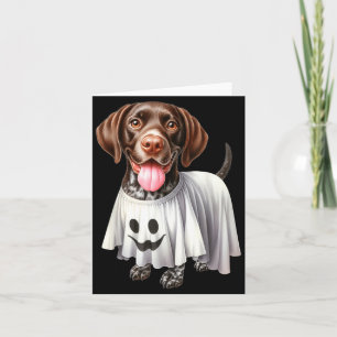 Funny Ghost German Shorthaired Pointer Dog Lover Card