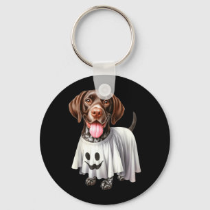 Funny Ghost German Shorthaired Pointer Dog Lover Key Ring