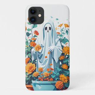 Funny Ghost Ghostly Gardening Plant Retro Hallowee Case-Mate iPhone Case